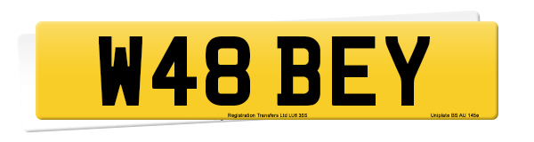 Registration number W48 BEY